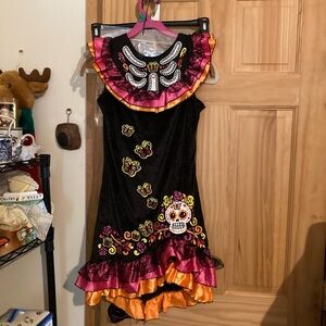 Walmart young girls Sugar Skull senorita costume